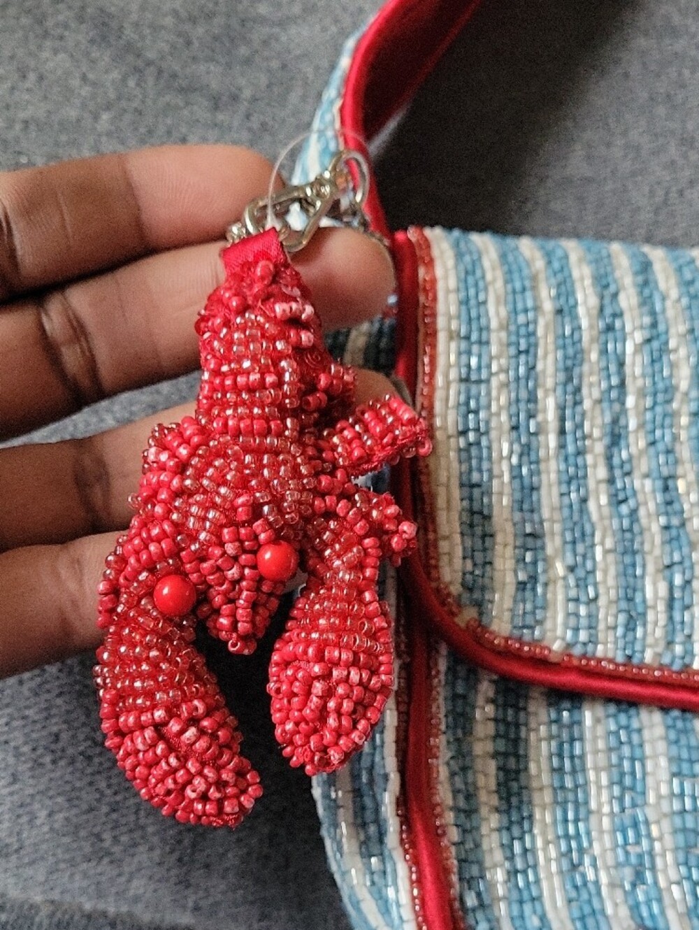 Viral Made In India Hand Beaded Lobster Shoulder Bag - Picture 8 of 8